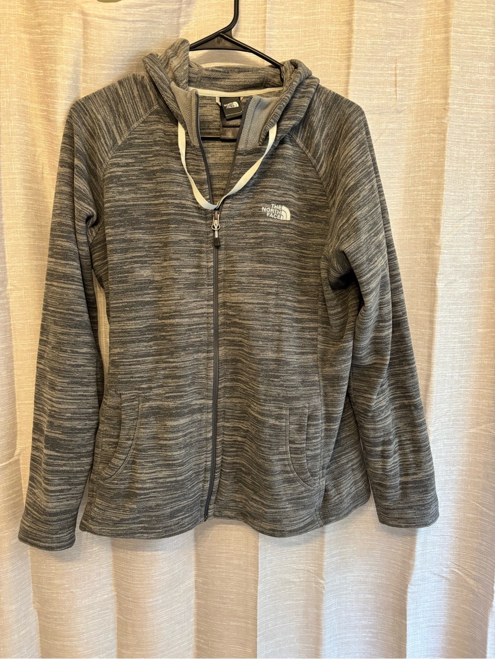 The North Face Women’s Mezzaluna Stria full zip, hooded fleece jacket